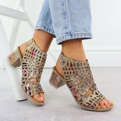 5. Women’s Closed-Toe Perforated Sandals Rieker 64780-90