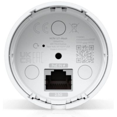 5. Ubiquiti U7 Mesh 5000 Mbps White PoE Support