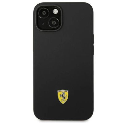 3. Ferrari FEHCP14SSIBBK iPhone 14 6.1" black/black hardcase Silicone Metal Logo