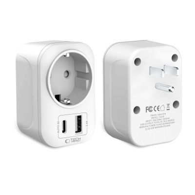2. Tech-Protect TA100 US Adapter - White