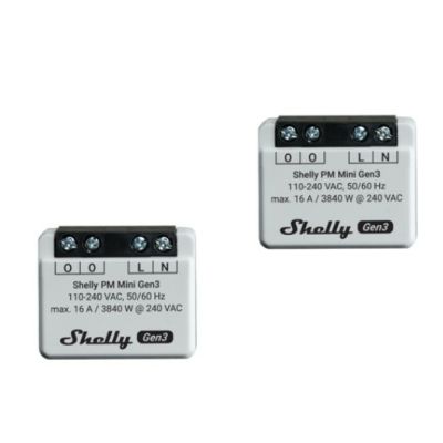 2. Shelly PM Mini Gen3 / Consumption measurement module 2 pcs / Wi-Fi / Bluetooth / 16A
