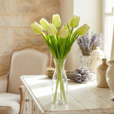 15. WHITE TULIP 31CM LIFE-LIKE SPRING DECORATION