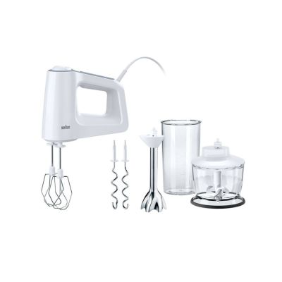 Braun MultiMix 3 HM 3137 - Hand Mixer - White - 500 W - Plastic - Stainless Steel - 75 mm