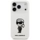 3. Karl Lagerfeld Silicone Karl Sketch & Logo MagSafe Case for iPhone 17 Pro - White