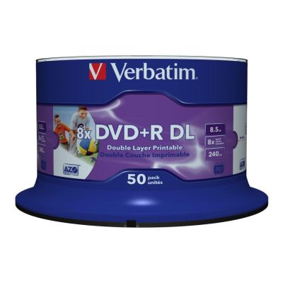 5. Verbatim 43703 DVD disc 8.5 GB DVD-R DL 50 pcs.