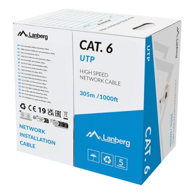 7. LANBERG LAN CABLE UTP CAT.6 305M CU LSZH CPR+