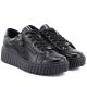 4. Women's patent leather platform shoes, black, Vinceza 133134