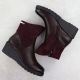 14. Women's suede wedge ankle boots burgundy M.Daszyński 2510