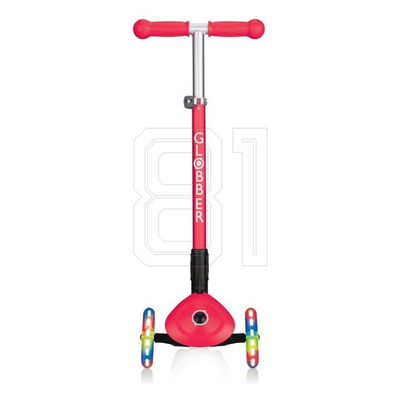 7. Globber Primo Foldable Lights 3-Wheel Scooter 432-102-2 New Red