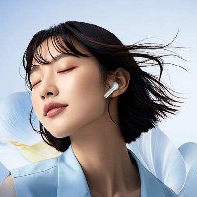 5. QCY AilyBuds E10 LDAC ENC IPX4 In-Ear Headphones - White