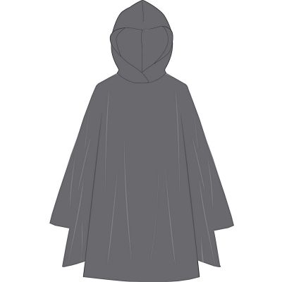 2. BICYCLE RAIN PONCHO FOR ADULTS 100x130x1CM PE 135GR DUNLOP - GRAY