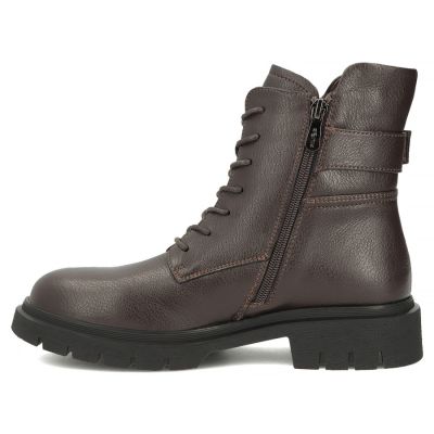 3. Women's leather ankle boots, dark brown, Filippo DBT8018