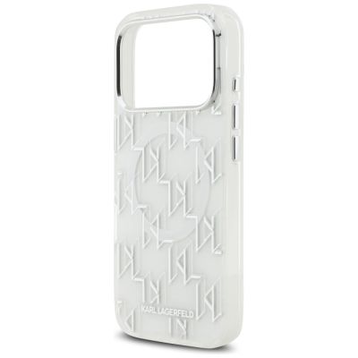 6. Karl Lagerfeld IML KL Monogram MagSafe Case for iPhone 17 Pro - White
