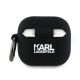 2. Karl Lagerfeld Silicone Karl&Chaupette Head 3D Case for AirPods 4 - Black