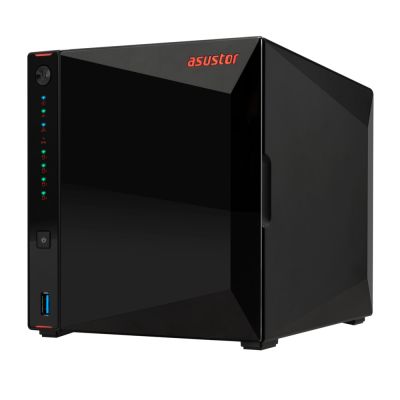 5. AS5404T NAS; Tower; 4x (3.5" SATA HDD/ 2.5" SSD); Intel Celeron N5105; 4GB DDR4 SODIMM (max. 16GB), 2x 2.5GbE 4x M.2 2280 NVMe PCIe 3.0, 3x USB 3.2 Gen, 1x HDMI 2.0b