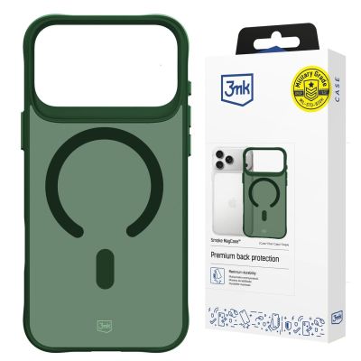 33. 3mk Smoke MagCase for iPhone 17 Pro - Green-Translucent