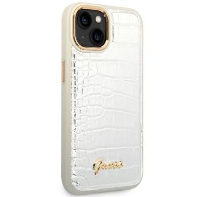 4. Guess GUHCP14SHGCRHS iPhone 14 6.1 "silver / silver hardcase Croco Collection