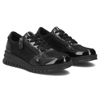 4. Filippo DP8105 patent leather wedge shoes in black