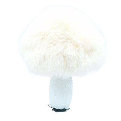DECORATIVE MUSHROOM HANGING ORNAMENT 8x12CM ECRU