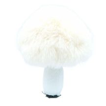 DECORATIVE MUSHROOM HANGING ORNAMENT 8x12CM ECRU