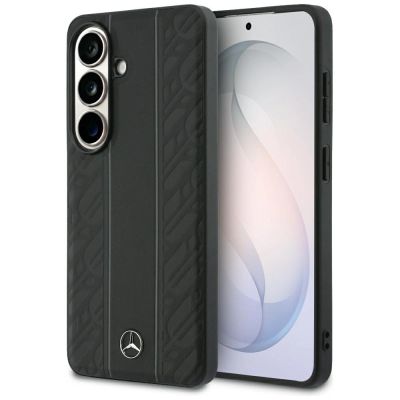 Mercedes Laurel Leaves Vertical Stripes MagSafe Case for Samsung Galaxy S26 - Black