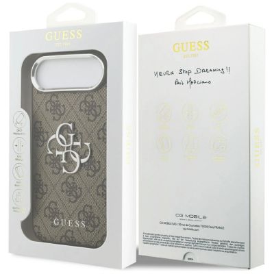 8. Guess 4G Big 4G Classic Logo case for iPhone 17 Air - brown and silver