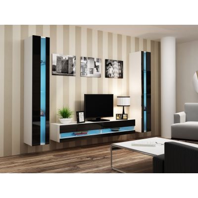 4. TV cabinet VIGO NEW '180' 30/180/40 white/black flat
