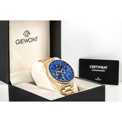 7. Men's Watch Giewont Chronograph Sapphire Gold Blue GW3520-B5