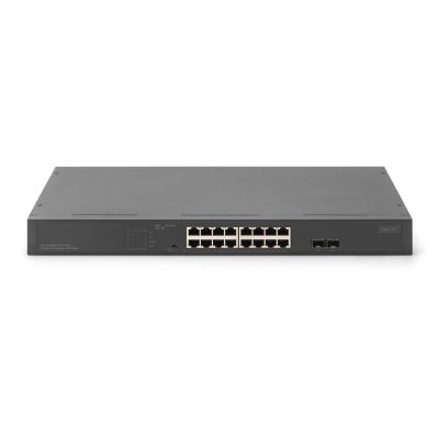 4. Digitus 16-Port Gigabit Network Switch, 19-Inch, Unmanaged, 2 Uplink Ports, SFP