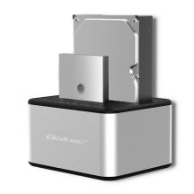 QOLTEC Dual-Bay Docking Station for 2 HDDs/SSDs 2x 2.5"/3.5" SATA | USB 3.0 | CLONING