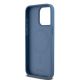 7. DKNY Leather Monogram Pattern Metal Logo MagSafe Case for iPhone 15 Pro Max - Blue