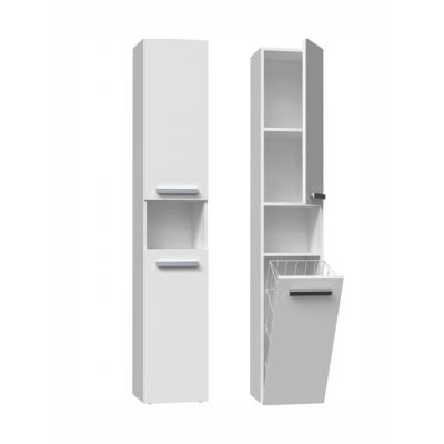 3. Bathroom cabinet NEL III 31x30xH174 matt white