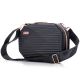 3. COSMETIC BAG + HANDBAG SET ABS T5821-6 BLACK SEMI LINE