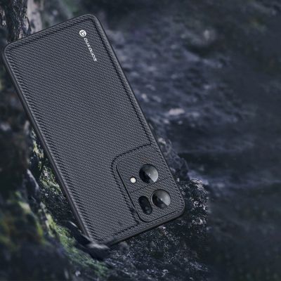 13. Dux Ducis Fino case cover covered with nylon material Oppo Reno7 Pro 5G black