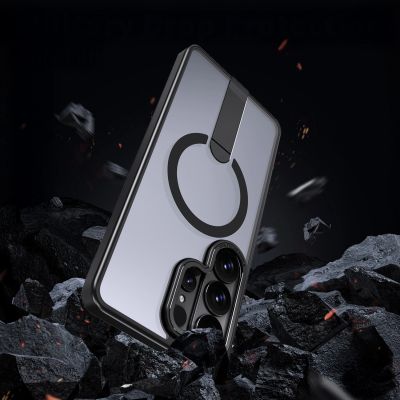 2. Hybrid Armor X Case for Samsung Galaxy S26 Ultra with Stand, Compatible with MagSafe - Black