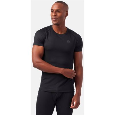 7. Men’s Odlo Active F-Dry Light Short-Sleeve Technical Sports Shirt, Breathable, Black (141162/15000)