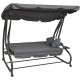10. KASIA GARDEN AND BALCONY SWING 3-SEATER GRAY