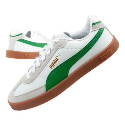 Puma Club II Era men's sports shoes sneakers leather white gray green