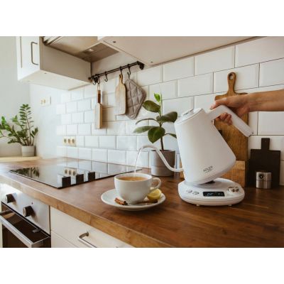 11. Adler AD 1349 electric kettle white with long spout 1.0L