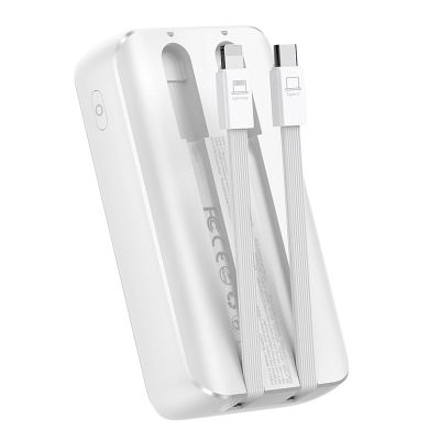 3. Mini power bank with built-in cables Joyroom JR-PBC06 30W 10000mAh - white