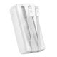 3. Mini power bank with built-in cables Joyroom JR-PBC06 30W 10000mAh - white