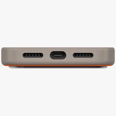 4. UNIQ Lyden DS Case for iPhone 17 Pro Max Magclick Charging - Orange-Gray