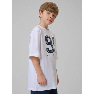 5. Boy's loose T-shirt with print 4F 4FJRSS26TTSHM3786-10S