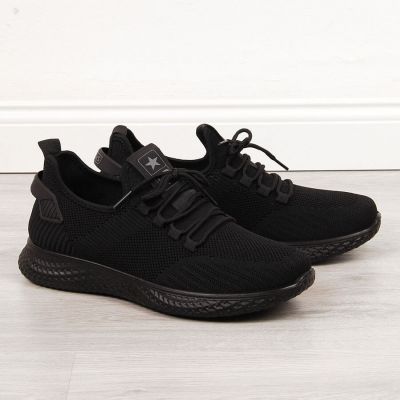 8. NEWS M EVE266A black textile sports shoes 