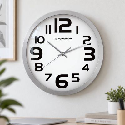 6. ESPERANZA WALL CLOCK ZURICH WHITE EHC013W