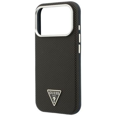 6. Guess Kevlar Triangle Logo MagSafe Case for iPhone 17 Pro Max / 18 Pro Max - Brown