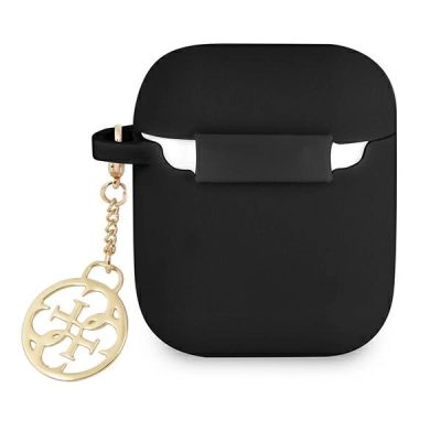 2. Guess GUA2LSC4EK AirPods 1/2 cover black/black Silicone Charm 4G Collection