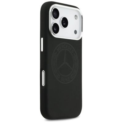 4. Mercedes Silicone Vintage Logo MagSafe Case for iPhone 17 Pro - Black