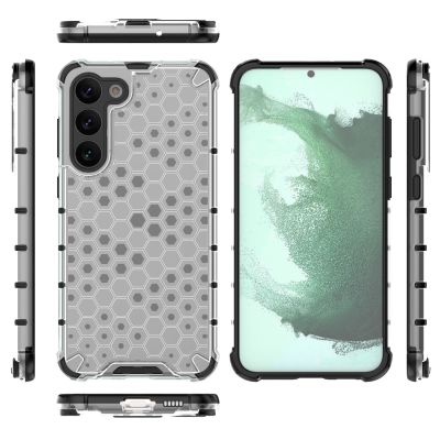 17. Honeycomb case for Samsung Galaxy S23+ armored hybrid cover transparent