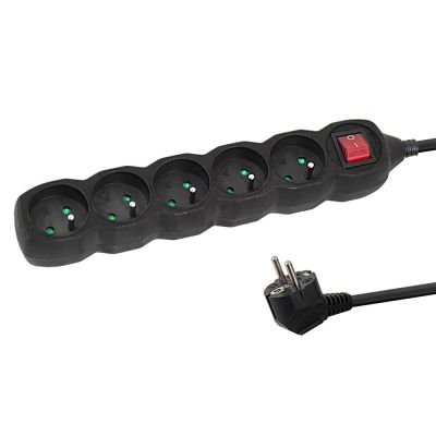 2. ESPERANZA POWER STRIP 5 OUTLETS SWITCH 1.5M BLACK ELK214K
